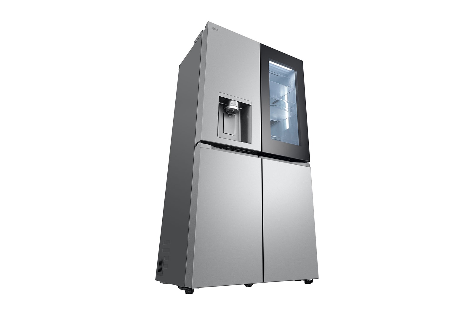 LG InstaView® Multi-Door Kühlschrank (E, 637L, 179,2cm hoch) mit Eis-, Crushed Ice- und Wasserspender & internem Wassertank | GMG961MBKE, GMG961MBKE