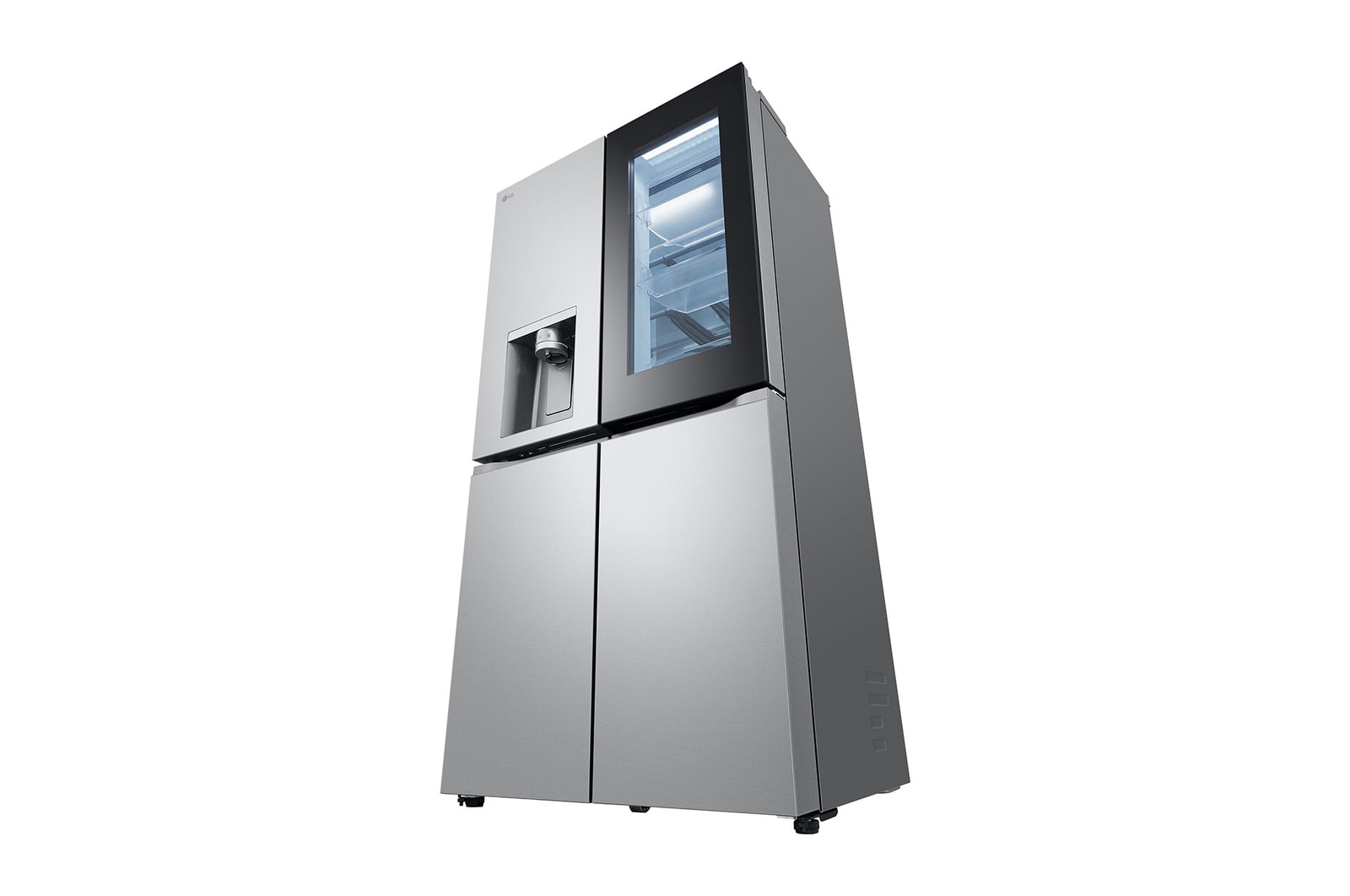 LG InstaView® Multi-Door Kühlschrank (E, 637L, 179,2cm hoch) mit Eis-, Crushed Ice- und Wasserspender & internem Wassertank | GMG961MBKE, GMG961MBKE