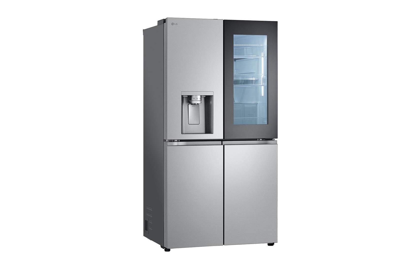 LG InstaView® Multi-Door Kühlschrank (E, 637L, 179,2cm hoch) mit Eis-, Crushed Ice- und Wasserspender & internem Wassertank | GMG961MBKE, GMG961MBKE