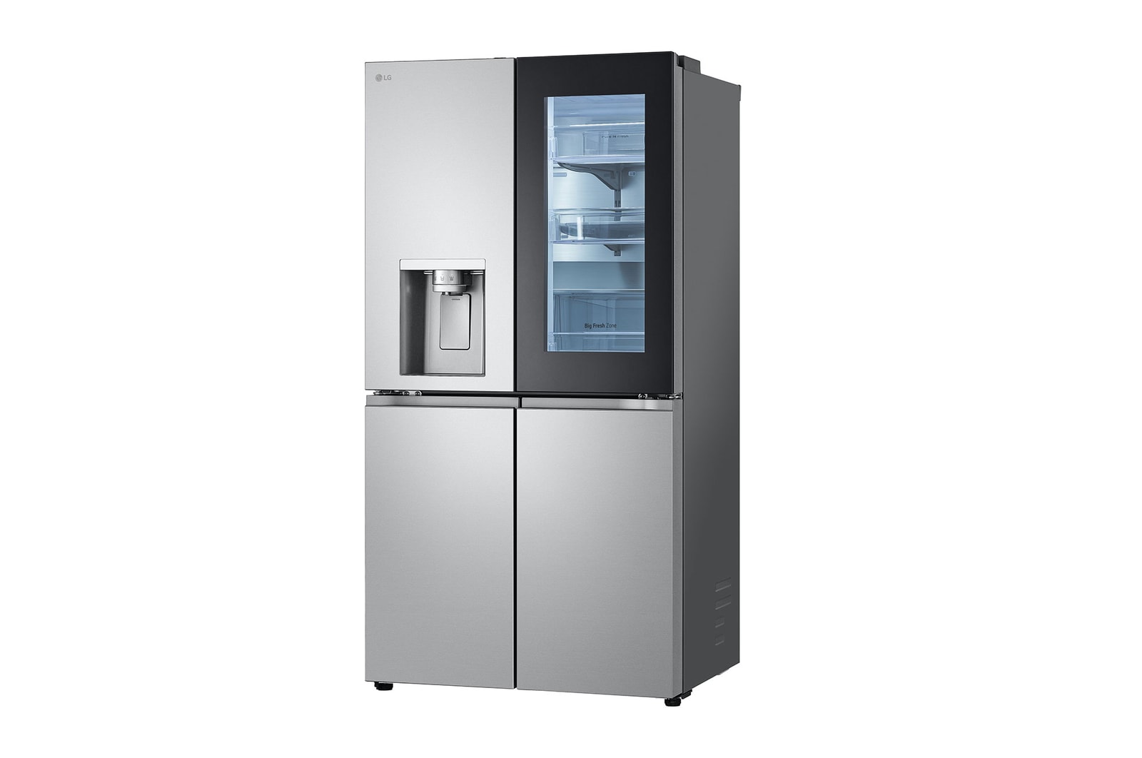 LG InstaView® Multi-Door Kühlschrank (E, 637L, 179,2cm hoch) mit Eis-, Crushed Ice- und Wasserspender & internem Wassertank | GMG961MBKE, GMG961MBKE