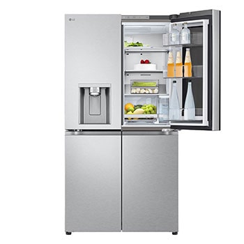 LG InstaView® Multi-Door Kühlschrank (E, 637L, 179cm hoch) mit Eis-, Crushed Ice- und Wasserspender & internem Wassertank | GMG961NPKE, GMG961NPKE