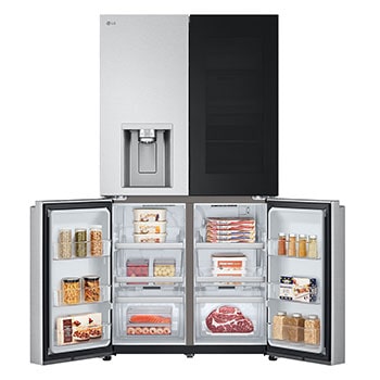 LG InstaView® Multi-Door Kühlschrank (E, 637L, 179cm hoch) mit Eis-, Crushed Ice- und Wasserspender & internem Wassertank | GMG961NPKE, GMG961NPKE