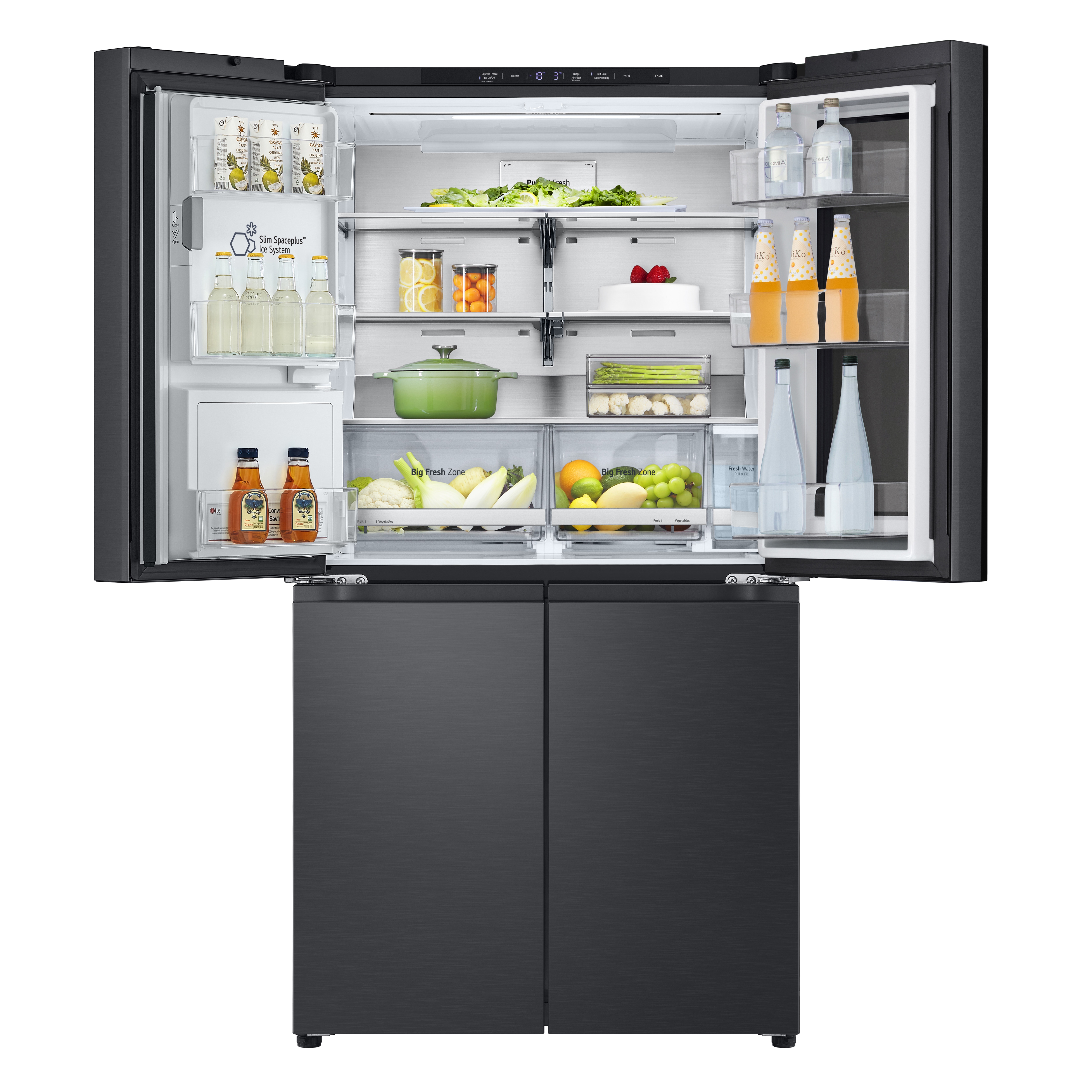 LG InstaView® Multi-Door Kühlschrank (EEK E, 637L, 179cm hoch) mit Eis-, Crushed Ice- und Wasserspender & internem Wassertank | GMG961NPKE, GMG961NPKE