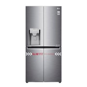 Vorderseite von Multi-Door mit Eis-, Crushed Ice- und Wasserspender | 506 Liter Kapazität | Energieeffizienzklasse E |  Festwasseranschluss | Steel | GML844PZKZ GML844PZKZ
