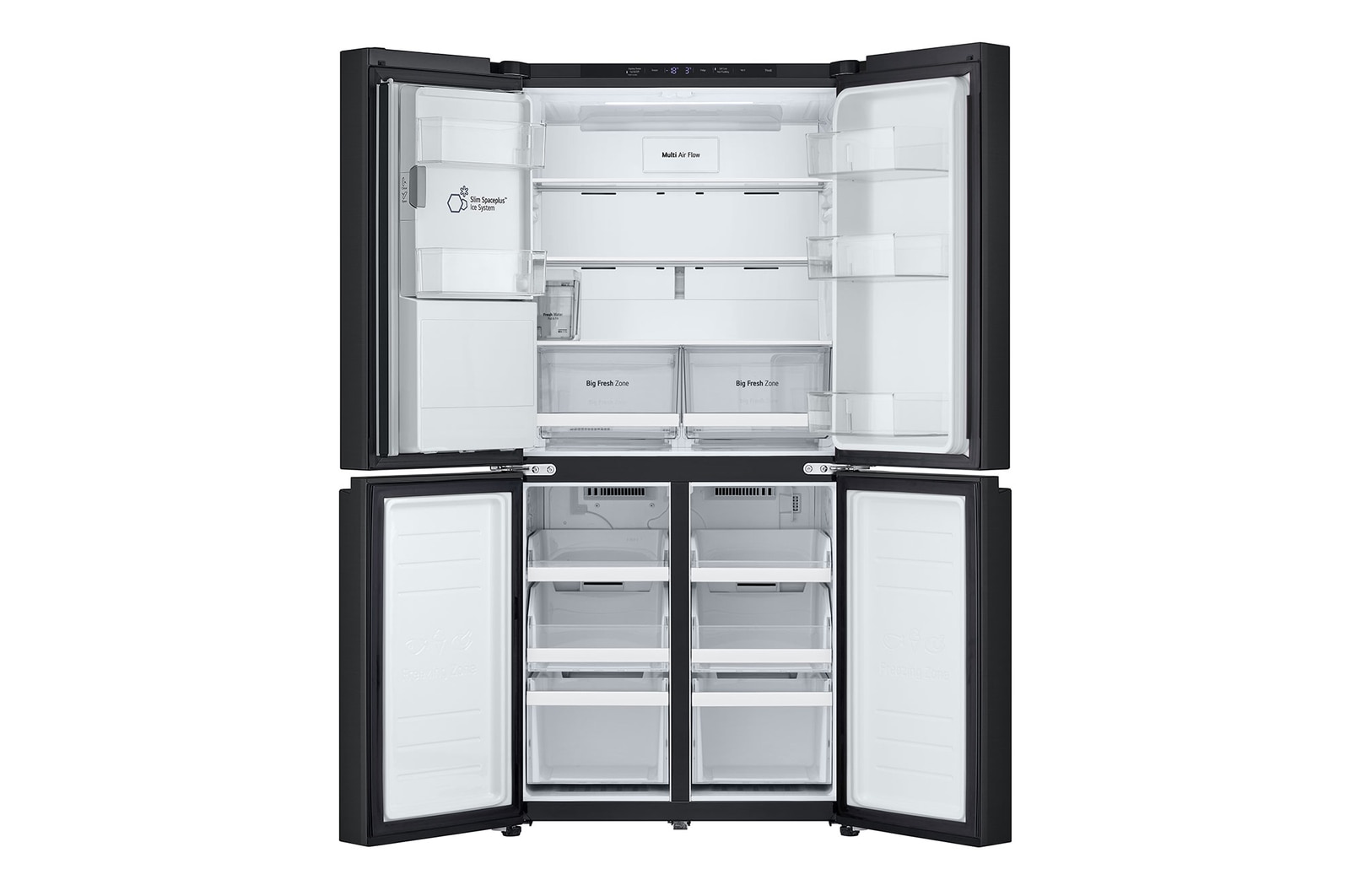 Front all doors open without food