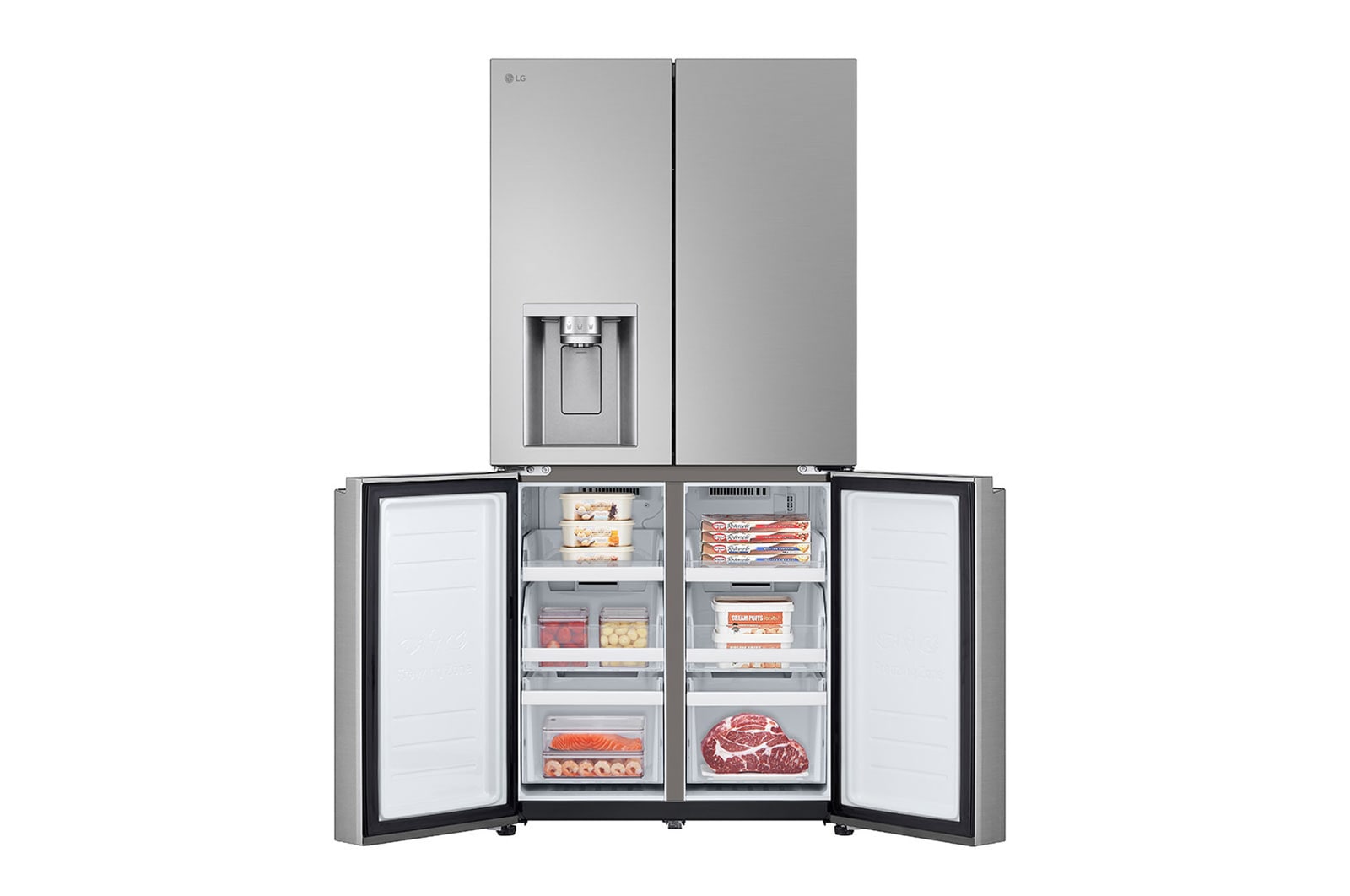 LG SLIM Multi-Door Kühlschrank (E, 506L, 179cm hoch) mit Eis-, Crushed Ice- und Wasserspender & internem Wassertank | GML861PYPE, GML861PYPE