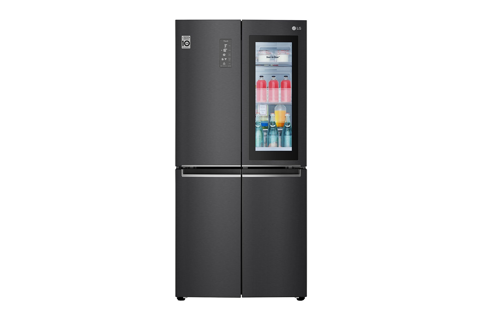 LG Multi-Door mit InstaView Door-in-Door ® | 530 Liter Kapazität | Energieeffizienzklasse E | Matte Black Steel | GMQ844MC5E, GMQ844MC5E