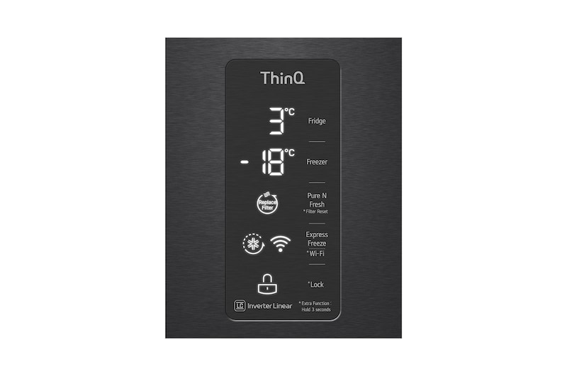 LG Slim Multi-Door Kühlschrank mit InstaView® (E, 530L, 178,7 cm hoch) | GMQ844MC5E, GMQ844MC5E