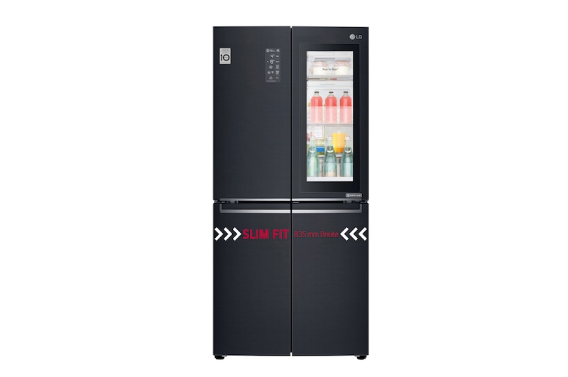 LG Multi-Door mit InstaView Door-in-Door ®  |​ ​Eis-, Crushed Ice- und Wasserspender ​ ​| ​530​ Liter Kapazität | Energieeffizienzklasse ​F​ | ​​Matte Black Steel​ ​| GMQ844MCKV, GMQ844MCKV