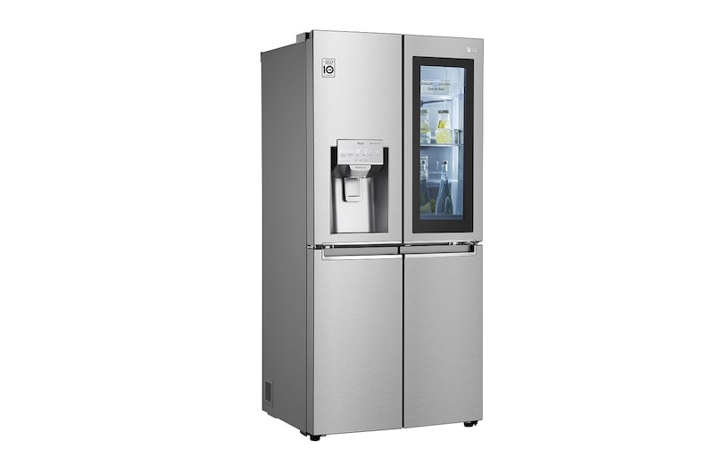 LG Multi-Door mit InstaView Door-in-Door®  | Eis-, Crushed Ice- und Wasserspender  | ​508​ Liter Kapazität | Energieeffizienzklasse ​F​ | Interner Wassertank 4L | Brushed Steel | ​GMX844BSBF, GMX844BSBF