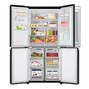 LG Multi-Door mit InstaView Door-in-Door ®  | Eis-, Crushed Ice- und Wasserspender  | ​508​ Liter Kapazität | Energieeffizienzklasse ​F​ | Festwasseranschluss | Matte Black Steel | ​GMX844MC6F, GMX844MC6F