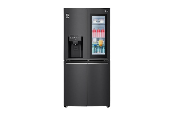 LG Multi-Door Kühlschrank mit InstaView Door-in-Door® (F, 508L,178,7cm hoch) mit 4L internem Wassertank, Eis- & Wasserspender | GMX844MCBF, GMX844MCBF