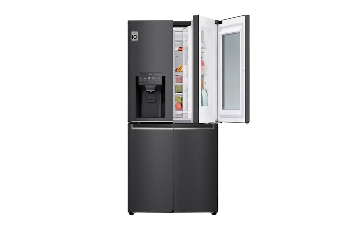 LG Multi-Door Kühlschrank mit InstaView Door-in-Door® (F, 508L,178,7cm hoch) mit 4L internem Wassertank, Eis- & Wasserspender | GMX844MCBF, GMX844MCBF