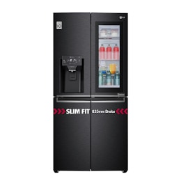 Multi-Door mit InstaView Door-in-Door ®  | Eis-, Crushed Ice- und Wasserspender | 508 Liter Kapazität | Energieeffizienzklasse F | Festwasseranschluss | Matte Black Stainless | GMX844MCKV