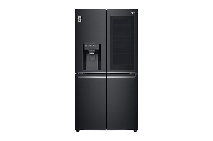 LG Multi-Door mit InstaView Door-in-Door ® | Eis-, Crushed Ice- und Wasserspender | 638 Liter Kapazität | EEK F | Festwasseranschluss | Matte Black Steel | GMX945MC9F, GMX945MC9F