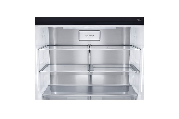 LG Multi-Door mit InstaView Door-in-Door ® | Eis-, Crushed Ice- und Wasserspender | 638 Liter Kapazität | EEK F | Festwasseranschluss | Matte Black Steel | GMX945MC9F, GMX945MC9F