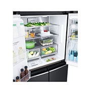 LG Multi-Door mit InstaView Door-in-Door ®  | Eis-, Crushed Ice- und Wasserspender  | 638 Liter Kapazität | Energieeffizienzklasse F | Festwasseranschluss | Matte Black Steel | GMX945MC9F, GMX945MC9F