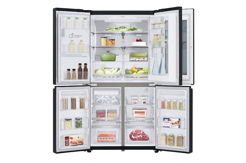 LG Multi-Door mit InstaView Door-in-Door®  | Craft Ice Kugeln | Eis-, Crushed Ice- und Wasserspender | 638 Liter Kapazität | Energieeffizienzklasse F | Festwasseranschluss | Matte Black Steel | GMX945MCCF, GMX945MCCF