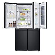 LG Multi-Door mit InstaView Door-in-Door®  | Craft Ice Kugeln | Eis-, Crushed Ice- und Wasserspender | 638 Liter Kapazität | Energieeffizienzklasse F | Festwasseranschluss | Matte Black Steel | GMX945MCCF, GMX945MCCF