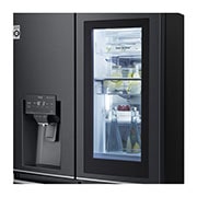 LG Multi-Door mit InstaView Door-in-Door®  | Craft Ice Kugeln | Eis-, Crushed Ice- und Wasserspender | 638 Liter Kapazität | Energieeffizienzklasse F | Festwasseranschluss | Matte Black Steel | GMX945MCCF, GMX945MCCF