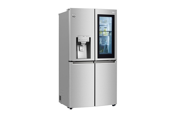 LG Multi-Door mit InstaView Door-in-Door ® | Eis-, Crushed Ice- und Wasserspender | 638 Liter Kapazität | Energieeffizienzklasse F | Festwasseranschluss | Edelstahl | GMX945NS9F , GMX945NS9F