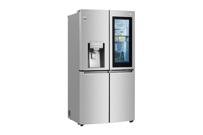 LG Multi-Door mit InstaView Door-in-Door ®  | Eis-, Crushed Ice- und Wasserspender | 638 Liter Kapazität | Energieeffizienzklasse F | Festwasseranschluss | Edelstahl | GMX945NS9F , GMX945NS9F