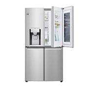 LG Multi-Door mit InstaView Door-in-Door ®  | Eis-, Crushed Ice- und Wasserspender | 638 Liter Kapazität | Energieeffizienzklasse F | Festwasseranschluss | Edelstahl | GMX945NS9F , GMX945NS9F