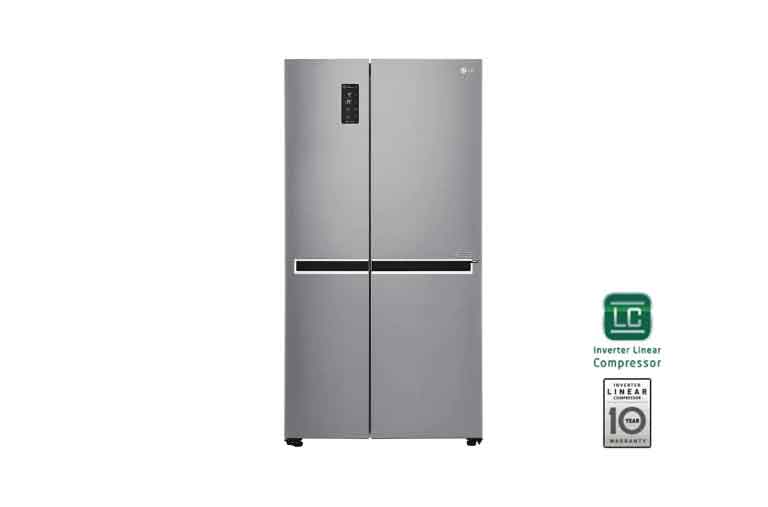 Vorderseite von LG Side-by-Side mit 626 Litern Kapazität | Energieeffizienzklasse* F GSB760PZXZ