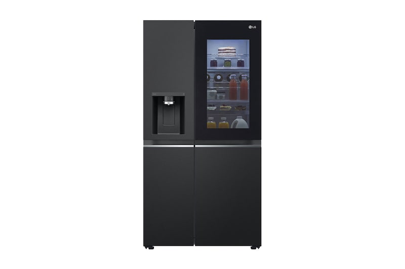 LG Side-by-Side Kühlschrank mit InstaView® (EEK C, 628L, 179cm hoch) mit Eis-, Crushed Ice- und Wasserspender & internem Wassertank | GSGE91EVAC, GSGE91EVAC