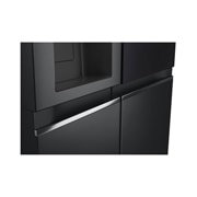 LG Side-by-Side Kühlschrank mit InstaView® (D, 635L, 179cm hoch) mit Eis-, Crushed Ice- und Wasserspender & internem Wassertank | ​GSGV91EVAD, GSGV91EVAD
