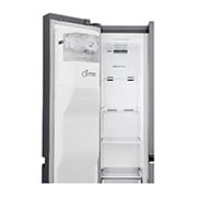 LG Side-by-Side mit Door-in-Door ® | Eis-, Crushed Ice- und Wasserspender | 625 Liter Kapazität | Energieeffizienzklasse E | Interner Wassertank 4L | Steel | GSJ461DIDE, GSJ461DIDE