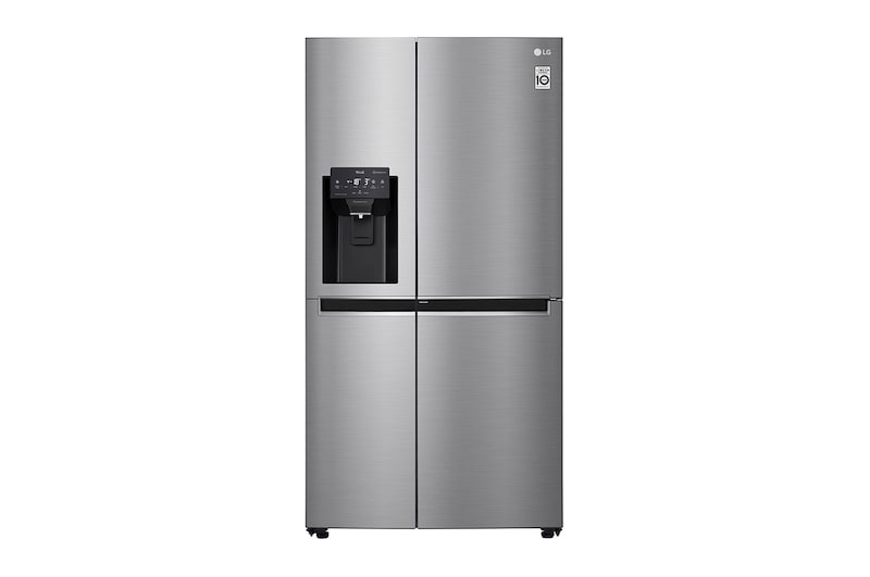 LG Side-by-Side mit Door-in-Door ® | Eis-, Crushed Ice- und Wasserspender | 625 Liter Kapazität | Energieeffizienzklasse F | Interner Wassertank 4L | Steel | GSJ461DIDZ, GSJ461DIDZ