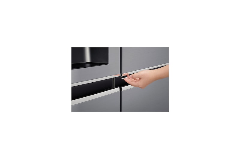 LG Side-by-Side mit Door-in-Door ® | Eis-, Crushed Ice- und Wasserspender | 625 Liter Kapazität | Energieeffizienzklasse F | Interner Wassertank 4L | Steel | GSJ461DIDZ, GSJ461DIDZ