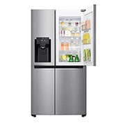 LG Side-by-Side mit Door-in-Door ® | Eis-, Crushed Ice- und Wasserspender | 625 Liter Kapazität | Energieeffizienzklasse F | Interner Wassertank 4L | Steel | GSJ461DIDZ, GSJ461DIDZ
