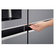 LG Side-by-Side mit Door-in-Door ® | Eis-, Crushed Ice- und Wasserspender | 625 Liter Kapazität | Energieeffizienzklasse F | Interner Wassertank 4L | Steel | GSJ461DIDZ, GSJ461DIDZ