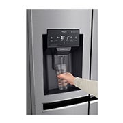 LG Side-by-Side mit Door-in-Door ® | Eis-, Crushed Ice- und Wasserspender | 625 Liter Kapazität | Energieeffizienzklasse F | Interner Wassertank 4L | Steel | GSJ461DIDZ, GSJ461DIDZ