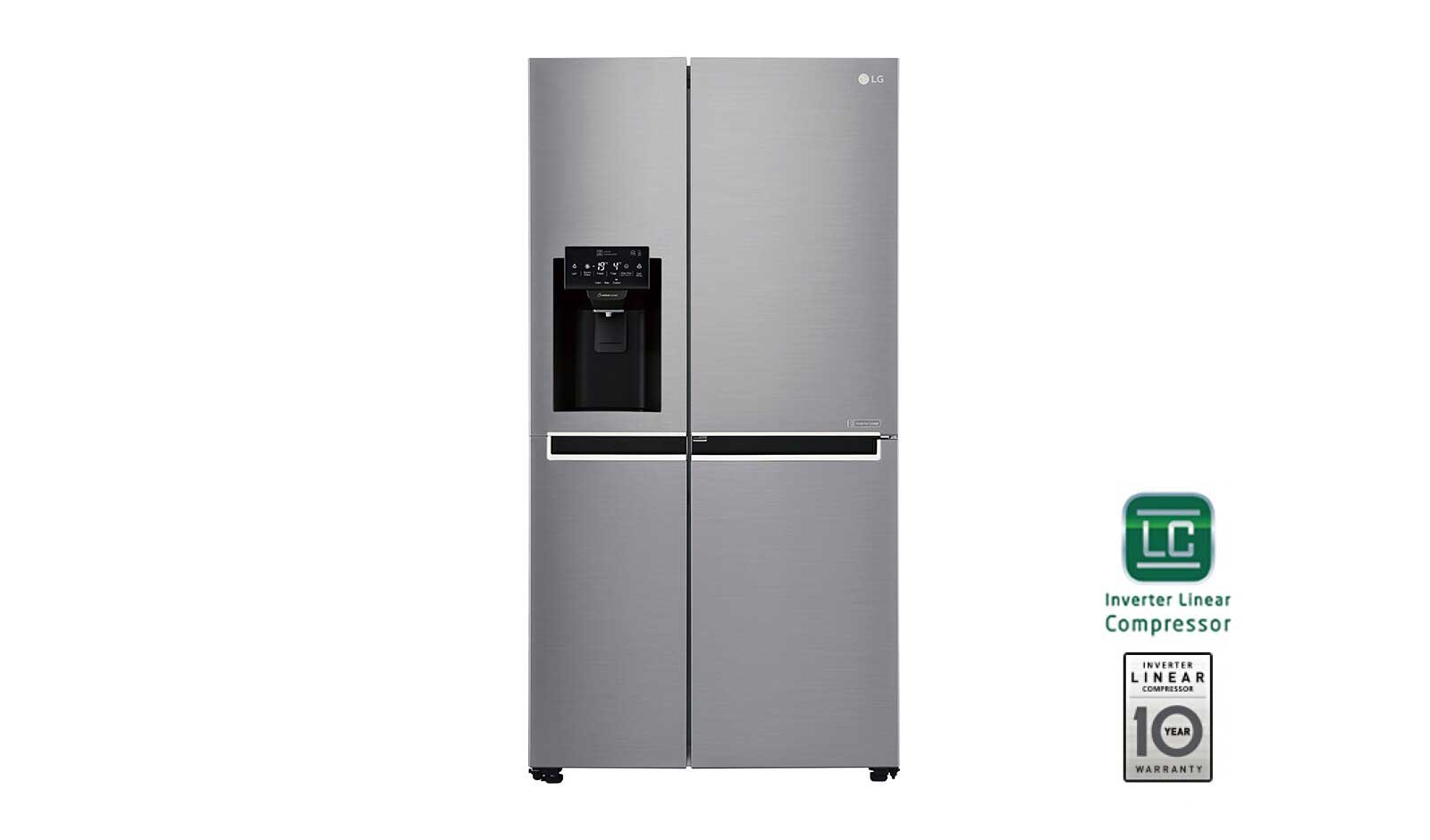 Vorderseite von LG Side-by-Side mit Festwasseranschluss und Door-in-Door™ GSJ760PZUZ