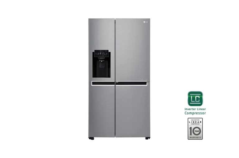 Vorderseite von LG Side-by-Side mit Festwasseranschluss und Door-in-Door™ GSJ760PZUZ
