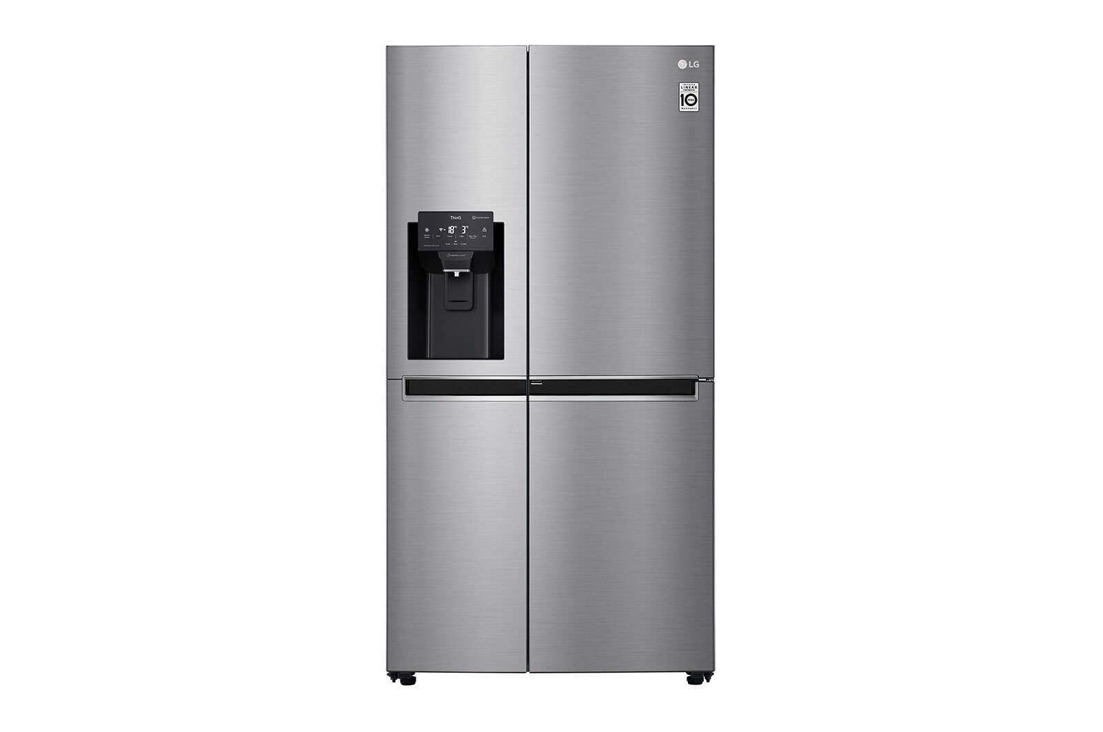 LG Side-by-Side mit Door-in-Door ® |  Eis-, Crushed Ice- und Wasserspender  | 625 Liter Kapazität | Energieeffizienzklasse E | Festwasseranschluss | Steel | GSJ760PZZE, GSJ760PZZE