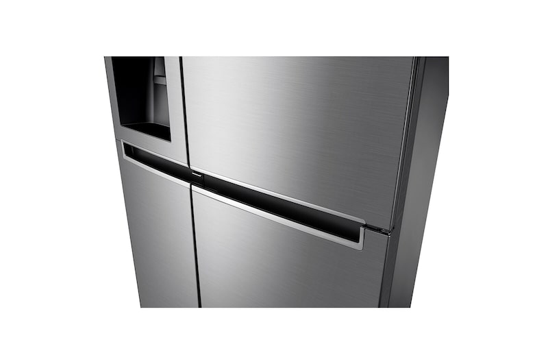 LG Side-by-Side mit Door-in-Door ® |  Eis-, Crushed Ice- und Wasserspender  | 625 Liter Kapazität | Energieeffizienzklasse E | Festwasseranschluss | Steel | GSJ760PZZE, GSJ760PZZE