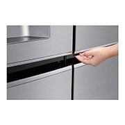 LG Side-by-Side mit Door-in-Door ® |  Eis-, Crushed Ice- und Wasserspender  | 625 Liter Kapazität | Energieeffizienzklasse E | Festwasseranschluss | Steel | GSJ760PZZE, GSJ760PZZE