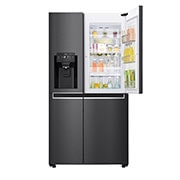 LG Side-by-Side mit Door-in-Door® | Eis-, Crushed Ice- und Wasserspender | 625 Liter Kapazität | Energieeffizienzklasse E | Interner Wassertank 4L | Matte Black Steel | GSJ761MCEE, GSJ761MCEE