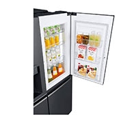 LG Side-by-Side mit Door-in-Door® | Eis-, Crushed Ice- und Wasserspender | 625 Liter Kapazität | Energieeffizienzklasse E | Interner Wassertank 4L | Matte Black Steel | GSJ761MCEE, GSJ761MCEE