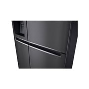 LG Side-by-Side mit Door-in-Door® | Eis-, Crushed Ice- und Wasserspender | 625 Liter Kapazität | Energieeffizienzklasse E | Interner Wassertank 4L | Matte Black Steel | GSJ761MCEE, GSJ761MCEE