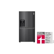 LG Side-by-Side mit Door-in-Door® | Eis-, Crushed Ice- und Wasserspender | 625 Liter Kapazität | Energieeffizienzklasse E | Interner Wassertank 4L | Matte Black Steel | GSJ761MCEE, GSJ761MCEE