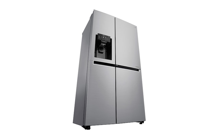LG Side-by-Side mit Door-in-Door ® | Eis-, Crushed Ice- und Wasserspender | 625 Liter Kapazität | Energieeffizienzklasse F | Interner Wassertank 4L | Steel | GSJ761PZBG, GSJ761PZBG