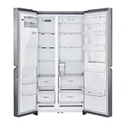 LG Side-by-Side mit Door-in-Door ® | Eis-, Crushed Ice- und Wasserspender | 625 Liter Kapazität | Energieeffizienzklasse F | Interner Wassertank 4L | Steel | GSJ761PZBG, GSJ761PZBG