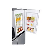 LG Side-by-Side mit Door-in-Door ® | Eis-, Crushed Ice- und Wasserspender | 625 Liter Kapazität | Energieeffizienzklasse F | Interner Wassertank 4L | Steel | GSJ761PZBG, GSJ761PZBG