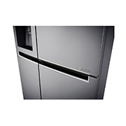 LG Side-by-Side mit Door-in-Door ® | Eis-, Crushed Ice- und Wasserspender | 625 Liter Kapazität | Energieeffizienzklasse F | Interner Wassertank 4L | Steel | GSJ761PZBG, GSJ761PZBG