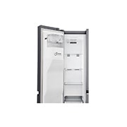 LG Side-by-Side mit Door-in-Door ® | Eis-, Crushed Ice- und Wasserspender | 625 Liter Kapazität | Energieeffizienzklasse F | Interner Wassertank 4L | Steel | GSJ761PZBG, GSJ761PZBG
